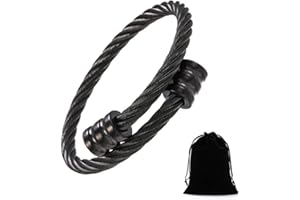 KZTHA Crainoc Titaniumion Osimium Armreif, Lymphdrainage Magnetarmbänder mit 1 Samttasche, Verstellbares Öffnungs Design Lymphdrainage Armband für Männer und Frauen