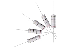 sourcing map 10 uds 5W 5 vatios Resistencias de película de óxido metálico de cable axial 200 Ohm ±5% de tolerancia