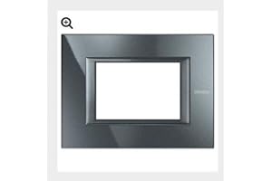 BTicino HA4803HS HA4803HS Plaque murale rectangulaire 3 modules Anthracite Argenté HA4803HS