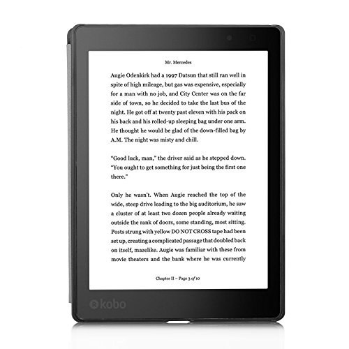 Kobo Aura One Hülle, IVSO Ultra Schlank Superleicht Ständer Slim Leder zubehör Schutzhülle für Kobo Aura One perfekt geeignet, Schwarz - 8