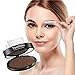 Turelifes Waterproof Eye Brow Stamp Powder Perfect Eyebrow Power Seal Nature Eye Brow Powder Delicate Shape Dark Brown