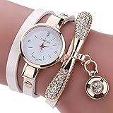 shangjunol Frauen-M?dchen-Klein Dial Mehrschichtige Quarz-Uhr-Legierungs-Metallanh?nger-Armband Armbanduhr Hand Dekor