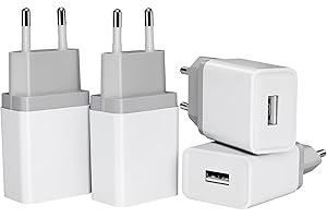 12W USB Ladegerät 4er-Pack 2,4A/5V USB Stecker USB Netzteil USB Ladestecker USB Netzstecker USB Aadapter USB Plug USB Steckdose Kompatibel mit iPhone Galaxy Xiaomi Pixel Huawei USB Charger