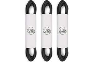 Laceter Lacci fini rotondi Premium in cotone cerato - Lacci per scarpe da città, scarpe eleganti, ricambio di lacci per scarpe, spessore 3 mm, 75/90/120 cm