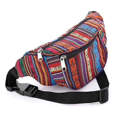 Multi Colour Tribal Print Coloured Bum Bag