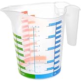 BUFFER&reg; 500 ml Renkli Dereceli Sert Plastik Mutfak &Ouml;l&ccedil;&uuml; Kabı