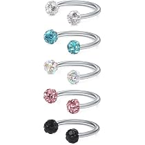 2 Piercings Septum Clicker Acier Chirurgical - 1.2mm (16G), Diamètre 8mm | Anneaux Nez, Lèvre, Tragus, Helix, Daith