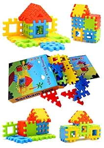 Sartham, Building Block Toy for Kids | Age 3 to 10 Years (Multicolor) | Large 7.5 Centimeters Blocks