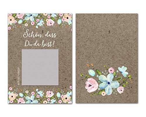50 Rubbelkarten „Schön, dass Du da bist!“, Hochzeit Spiel, Gastgeschenk Hochzeit - 3