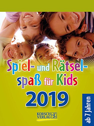 Spiel- und Rätselspaß für Kids 255119 2019: Aufstellbarer Tages-Abreisskalender für Kinder mit Rätseln und Spielen I 12 x 16 cm