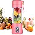 Portable Blender, Mini Blender for Shakes and Smoothies with Rechargeable USB, 380Ml Traveling Portable Fruit Veggie Juicer Cup Blender With 6 Blades