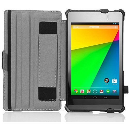 MoKo Google New Nexus 7 FHD 2nd Gen Hülle – Slim-Fit Schutzhülle Case Tasche Smart Cover mit Auto Sleep Wake up Modus und Standfunktion für Google Nexus 7 2 2013 Tablet, SCHWARZ - 3