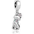MiniJewelry Girls Women Cat Kitten Charm Compatible with Pandora Bracelets Kitty Daughter Sister Best Friends Auntie Mother Birthday