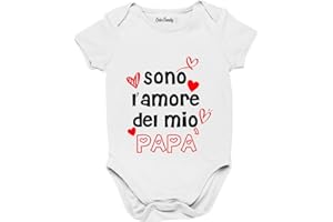 COLORFAMILY Body Neonato divertente Mamma Papà Nonno Nonna Zio Zia Sono l'amore idea regalo taglie da 0 a 24 mesi