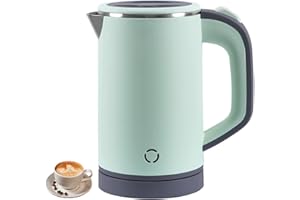 TETIPA Petite 800 ml bouilloire de voyage en acier inoxydable - 5 minutes - Mini portable bouilloire de camping - Silencieux