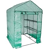 Mit 16 Bodenankern und Abspannseilen. Vordertür mit Reißverschluss, die sich leicht aufrollen und befestigen lässt