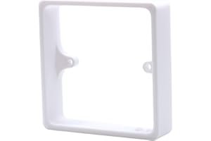 ALCHEMY COLLECTIVES White 15mm 1-Gang Socket Spacer - Single Back Box Extender for UK Sockets and Switches