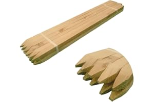 GRO GARDEN PRODUCTS 10 x 3ft (90cm) Tall Wooden Garden Stakes - 25mm x 25mm - Pressure Treated Tree & Plant Support Fencing Posts Baltic Slow Grown for Strength. Long Lasting. Thick. Square