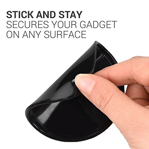 kwmobile 3x gel pad adesivi universali - pads in silicone antiscivolo autoadesivi supporto per smartphone e navigatore auto tom tom - nero