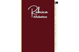 Rubrica Alfabetica: Quaderno A5 con 4 pagine per ogni lettera 104 pagine