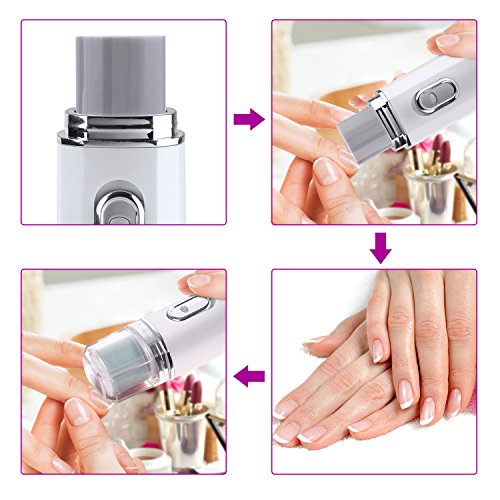 MVPOWER Elektrischer Hornhautentferner Fußpflege Hornhaut Entfernung Werkzeug Pediküre Kit Nagelpolierer Nagelpflegeset Schleifrollen mit Diamantpartikeln für die grobe Haut,tote Haut und Schwielen - 7