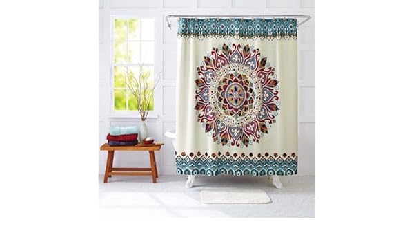 Better Homes And Gardens Medallion Fabric Shower Curtain