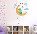 Luke and Lilly Boy sleeping on half moon wall sticker( PVC Vinyl, 90 cm x 135 cm) RS.269.00