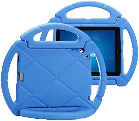 iPad 2 Kids Case, SpiritSun 3D Cute Steering Wheel Case Lightweight Durable EVA Cover Kids Friendly Stand Case Drop Protective Bumper for iPad 4 / 3 / 2 (9.7 inch) - Blue