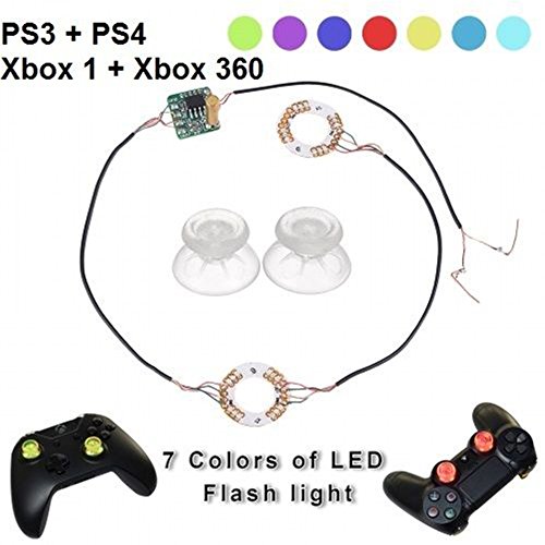 Preisvergleich Produktbild PS4 LED Thumbsticks Set für alle Playstation & XBOX Controller Farbwechsel