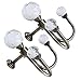 Produktbild WINOMO Vorhang Holdbacks Haken mit Schrauben 1 Paar europäischen Stil Clear Crystal Ball Wandhalter Metall Drapery Tiebacks Quaste Halter (grau)