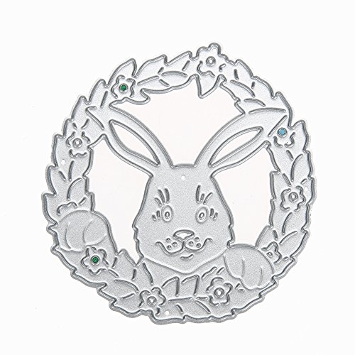 Amazingdeal365 Metall Form Schablonen Schneiden DIY Dekor Sammelalbum Karten Buchzeichen Lesezeichen als Geschenk für Freunde Geburtstag Kinder,Kindergarten Hobby Schule Handarbeit Unterricht usw. Ein tolles Geschenk! (Hase)