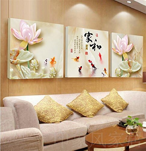 Pingofm The living room is decorated with paintings sofa background picture well field hanging picture modern minimalist bedroom no box murals home and wealth decorative painting,40*40,12mm,B