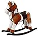 Produktbild tolles Schaukelpferd mit Sound und Holzkufen 74 cm