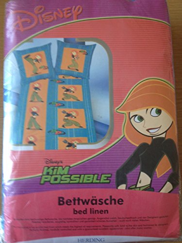 Preisvergleich Produktbild Kinder Bettwäsche Kim Possible Disney Bezug 135x200cm Kissen 80x80cm