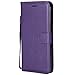 Produktbild DENDICO iPhone XS Max Hülle, Leder Wallet Tasche Handyhülle mit Standfunktion und Kartenfach, Magnetverschluss Flip Etui TPU Schutzhülle für Apple iPhone XS Max - Lila