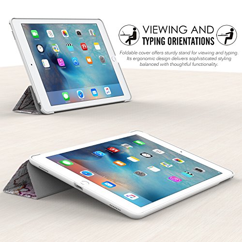 MoKo Hülle für iPad Pro 9.7 – Ultra Lightweight Slim PU Leder Tasche Schutzhülle Schale Smart Shell Case mit Auto Schlaf / Wach Funktion und Standfunktion für Apple iPad Pro 9.7 Zoll Tablet, Landkarte A - 5