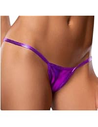 SHOBDW Mujeres Sexy Bare Imitation Cuero Underpants Lingerie Lady Bikini Thongs