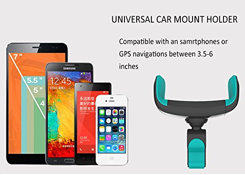 Supporto Smartphone Auto, USAMS Air Vent Mount Cellulare Auto Supporto 360 Gradi Rotazione Supporto auto Smartphone per Apple iPhone 8/8plus/X/7 Plus/6, Samsung Galaxy S8/S8 Plus/S7/S6, LG, HTC, Dispositivi GPS, Grigio