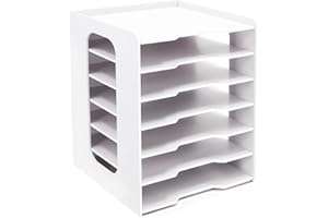 SONGWAY Organiseur de scrapbooking 30,5 x 30,5 cm à 7 niveaux, plateaux empilables, cube de rangement de bureau