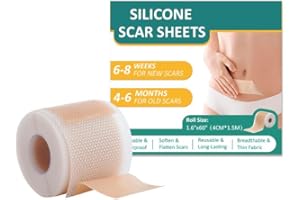 Souvik Silikon Narbenpflaster: 4 x 150 cm Wiederverwendbares Silicone Scar Tape für Kaiserschnitt, Keloide und Operationsnarben – Hautfreundlich, wasserfest, atmungsaktiv – Für alle Hauttypen