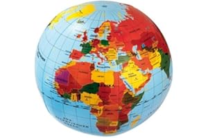 UNBEKANNT Caly 704019 - Aufblasbarer Globus 50 cm