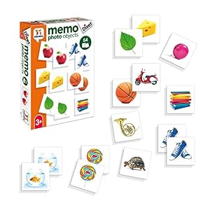 Diset – Memo Photo Objects, Juego educativo de memoria visual para niños a partir de 3 años