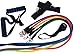 Produktbild 11 Teile Latex Widerstand Band Set – Yoga – Pilates – Muskelaufbau – Widerstand Training – 5 Widerstandsstufen – X2 Hand Grips – X1 Tür Anchor – X2 Ankle Straps – X1 Tragetasche – Benchmark Busters