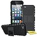 Produktbild iPod Touch 5 Handy Tasche, FoneExpert® Hülle Abdeckung Cover schutzhülle Tough Strong Rugged Shock Proof Heavy Duty Case für Apple iPod Touch 5th Generation + Displayschutzfolie (Schwarz)