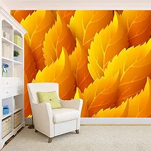 Psgraphics Self Adhesive Wallpaper Wall Sticker for Home Decor Office Living Room Bedroom Hall Kids Room Play Room 3D Design hd Qualit Yellow (16inchx90inch)-10sqft- 1Roll