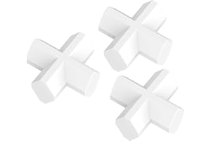 Labasics Set di 3 Agitatori Magnetici a Forma di Croce, 20 mm Rivestiti in PTFE Bianco per Miscelatori da Laboratorio