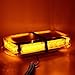 Price comparison product image AUTOUTLET 24 LED Emergency Vehicle Amber Light Strobe Flashing Light Beacon Bar Roof Warning Light with Magnetic Base Waterproof IP65, 7 Flash Patterns