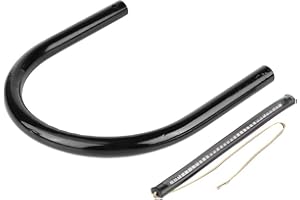 KIMISS Siège Arrière Moto Support de Fixation du Siège Monture Cerceau boucle Cadre Accessoires sièges auto Boucle de siège LED(230mm Tube plat)