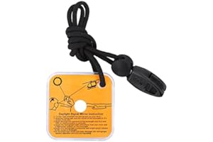 VGEBY Heliografo, specchio galleggiante per segnalazione di sopravvivenza Con Cordino Specchio Segnale Con Fischio Specchio Riflettente Di Sopravvivenza Per Esterni