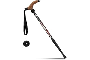 KRY T - Bâton de randonnée rétractable en alliage d'aluminium - Télescopique, réglable et antistatique - Pour randonnée